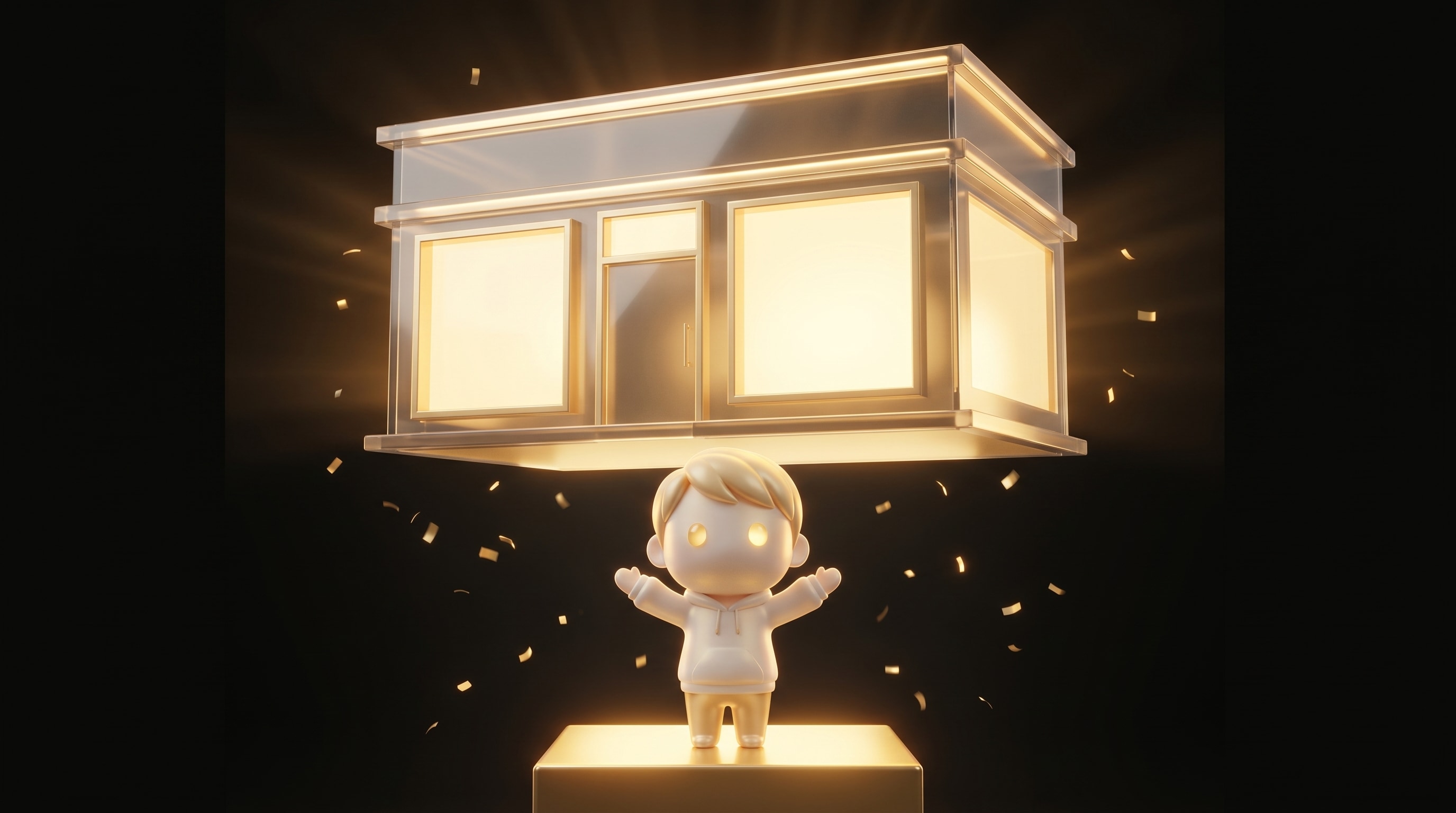 The Godmode mascot presenting a polished branded storefront