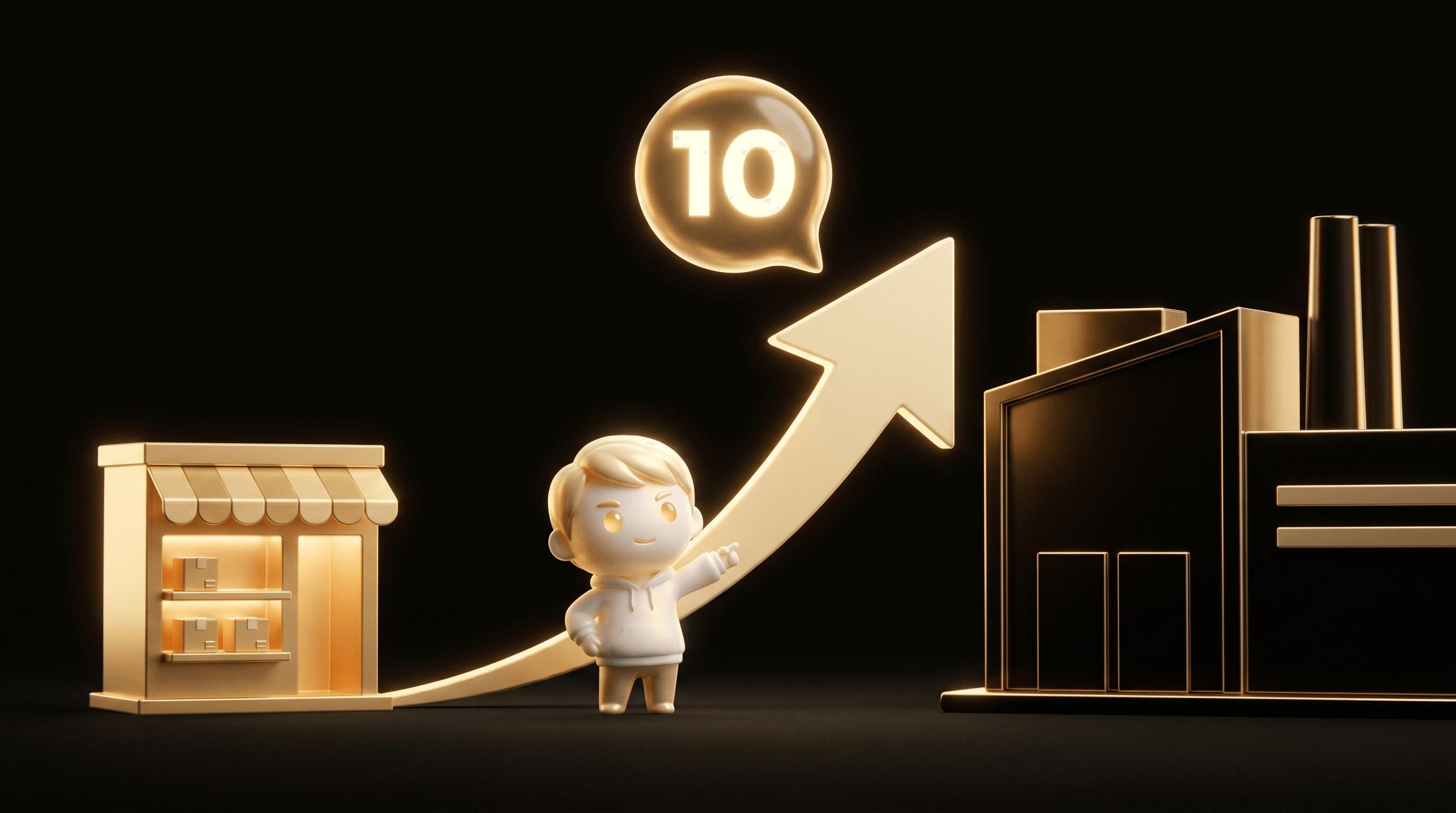 Graduating from public marketplace suppliers to a private sourcing agent at the ~10 sales/day threshold, cutting unit cost 20-40% and lead time from 10 days to 5