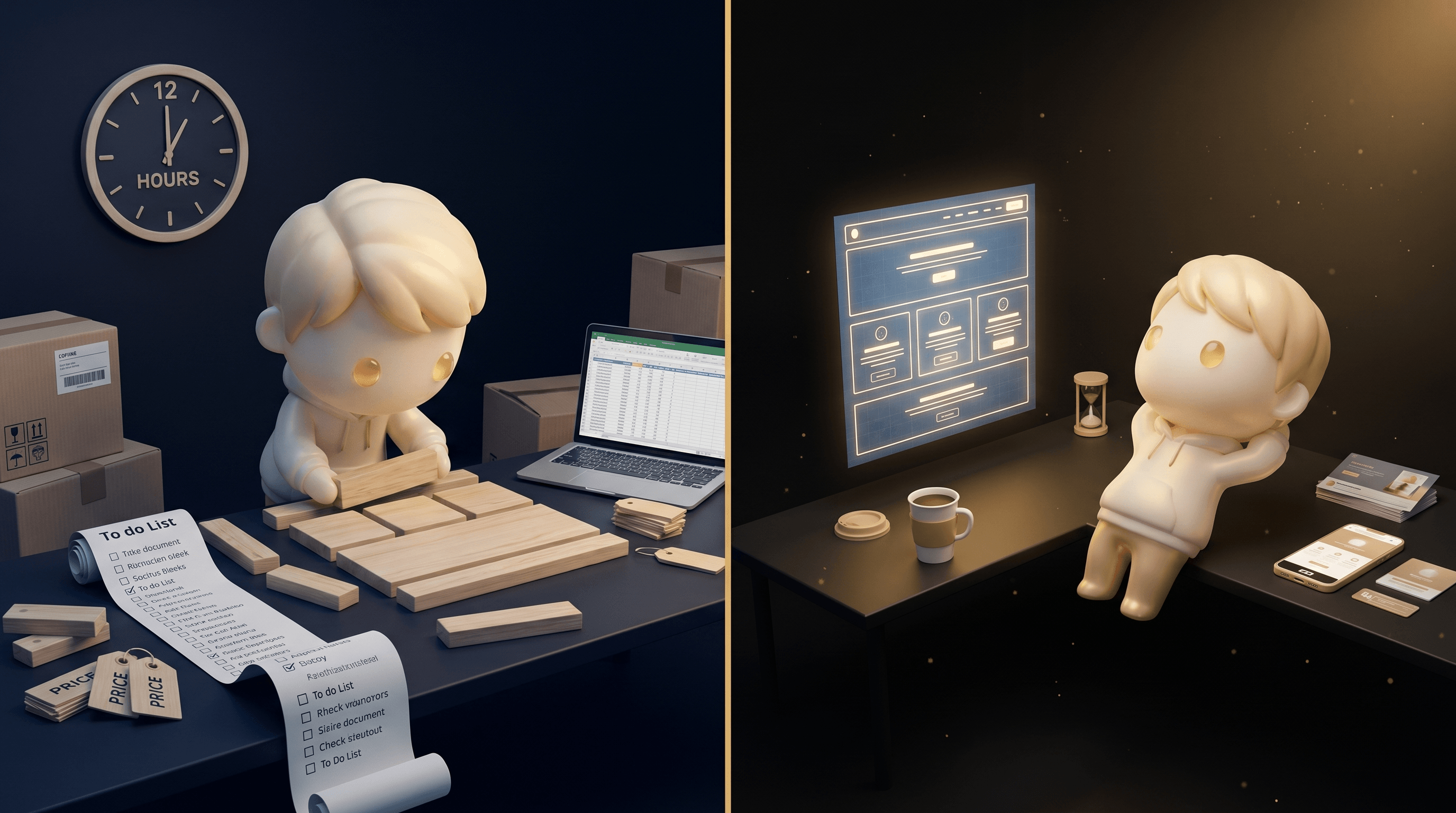 Section Store in 2026 versus AI page generation: $9-per-section manual assembly over 20-30 hours versus full custom page generated from product URL in 13 minutes with 4 percent plus CVR baseline