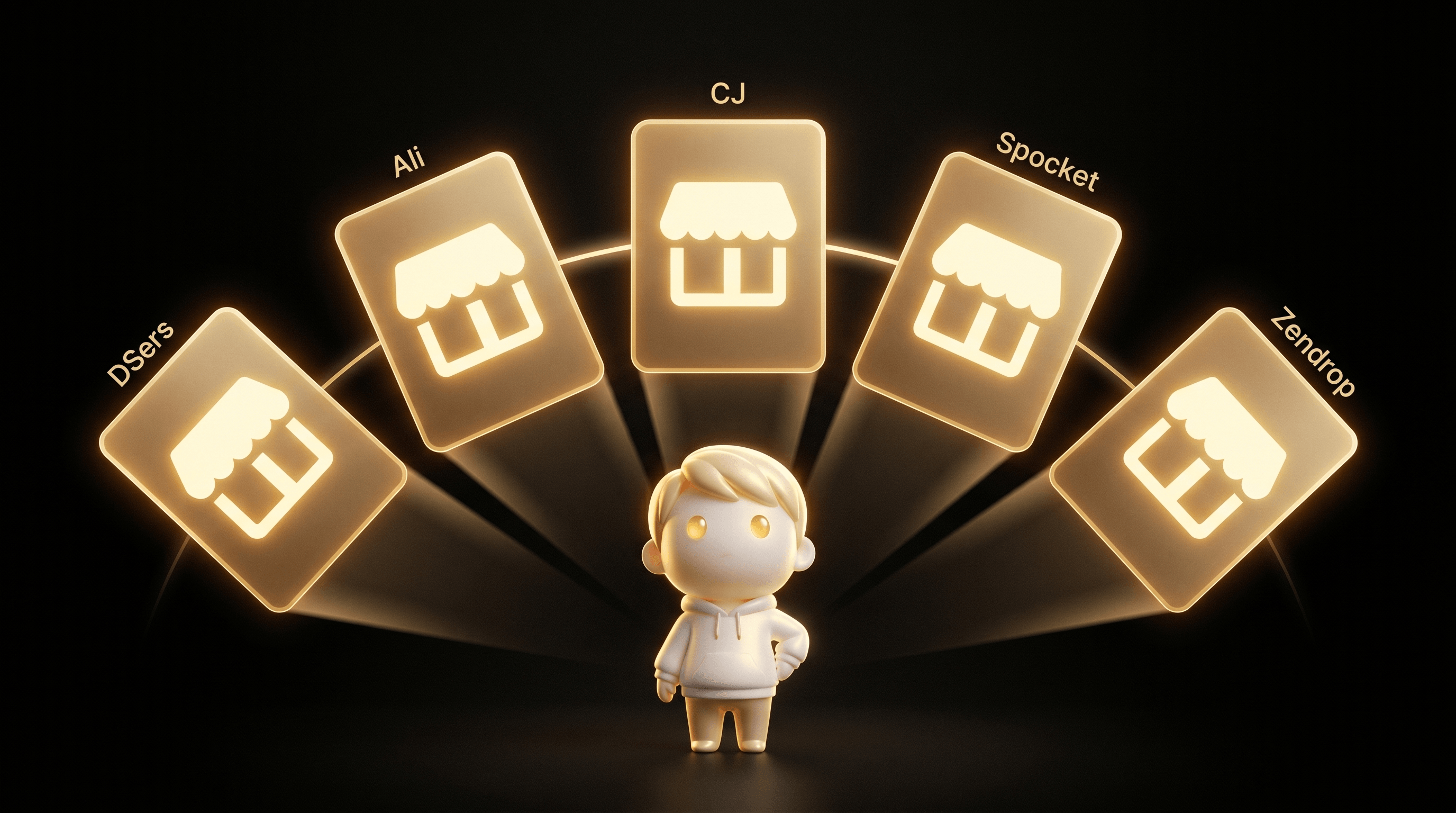 CJDropshipping vs AliExpress vs DSers vs Spocket vs Zendrop in 2026: side-by-side dropshipping supplier comparison on shipping speed, branding, per-unit cost, and order automation