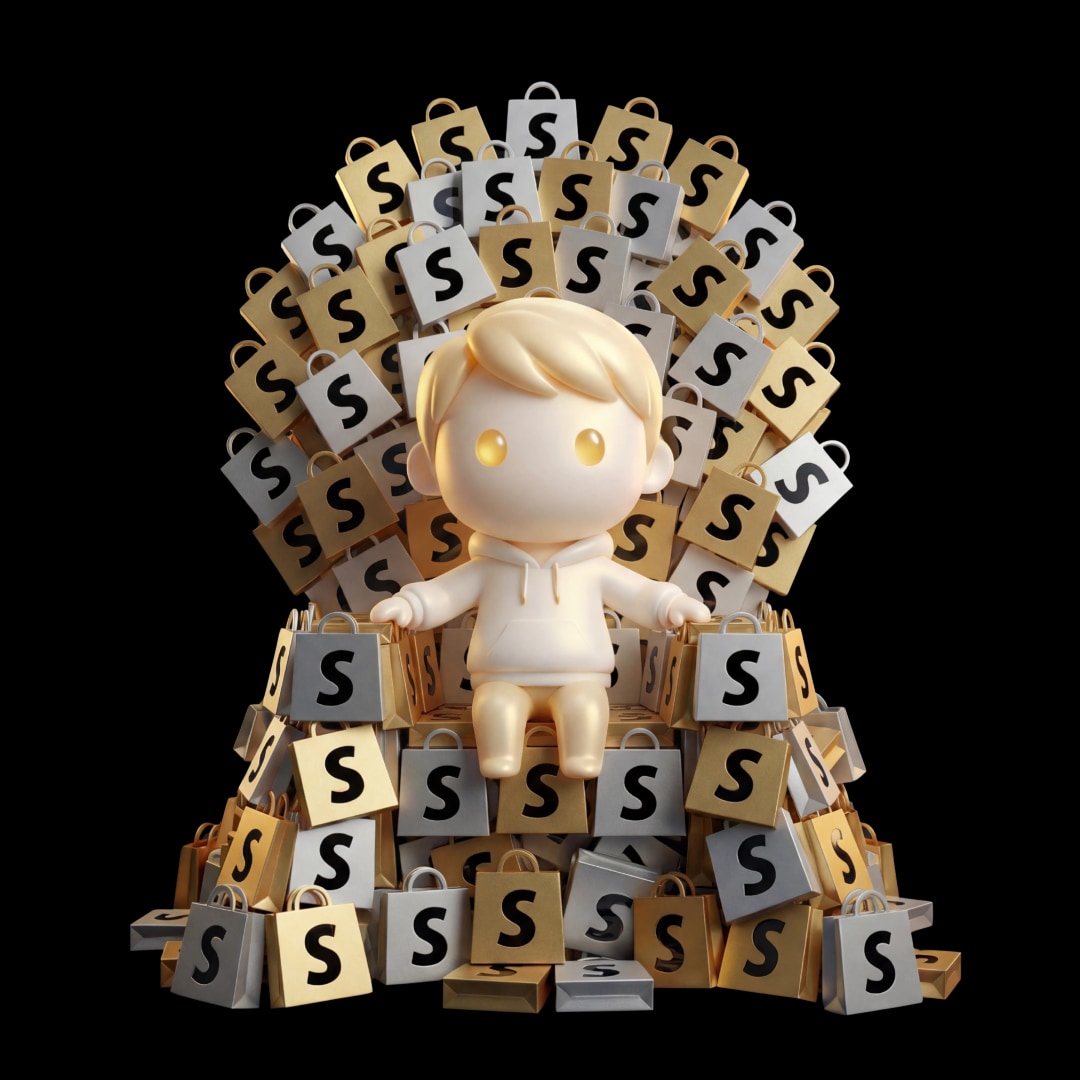 Godmode mascot on a golden throne